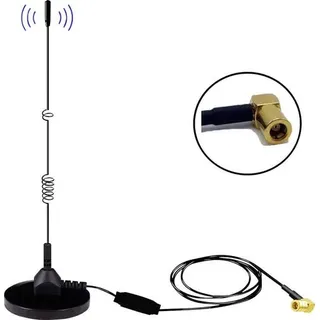 Albrecht MAG31 DAB+ Magnetfußantenne + Verstärker Band III, 3m Kabel + SMB-Stecker DAB+ Magnetfußa