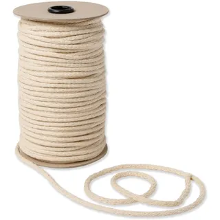 IPEA Makramee-Seil aus natürlicher Baumwolle – 6 mm x 100 Meter – [ Made in Italy ] – Super Lange Rolle – Nähgarn zum Basteln, Dekorieren, Wandteppiche und Vorhänge - Garn