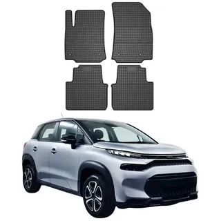 OMAC Auto-Fußmatten für Citroen C3 Aircross 2018-2024 Gummi Schwarz 4 tlg (4 St), für Citroen C3 Aircross 2018-2024 Citroen C3 Aircross 2018-2024, Antirutsch,Wasserfest,Einfache Installation schwarz