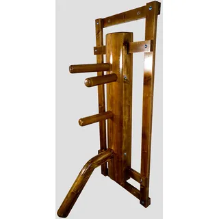 Wing Chun Wooden Dummy with Frame with Leg (01 Walnut)