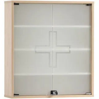 Tchibo - Medikamentenschrank »Wido« - 64x19,6x71cm - braun - Holz / Glas / Metall