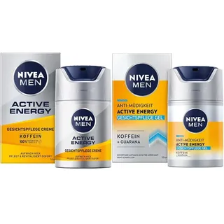 Bundle mit NIVEA MEN Active Energy Gesichtspflege Creme (50 ml), revitalisierende Gesichtscreme & NIVEA MEN Active Energy Gesichtspflege Gel (50 ml), revitalisierende Gesichtscreme
