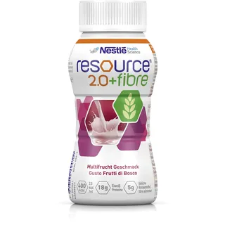 Nestlé Resource 2.0+fibre 6x4x200ml Multifrucht Hochkalorische Trinknahrung