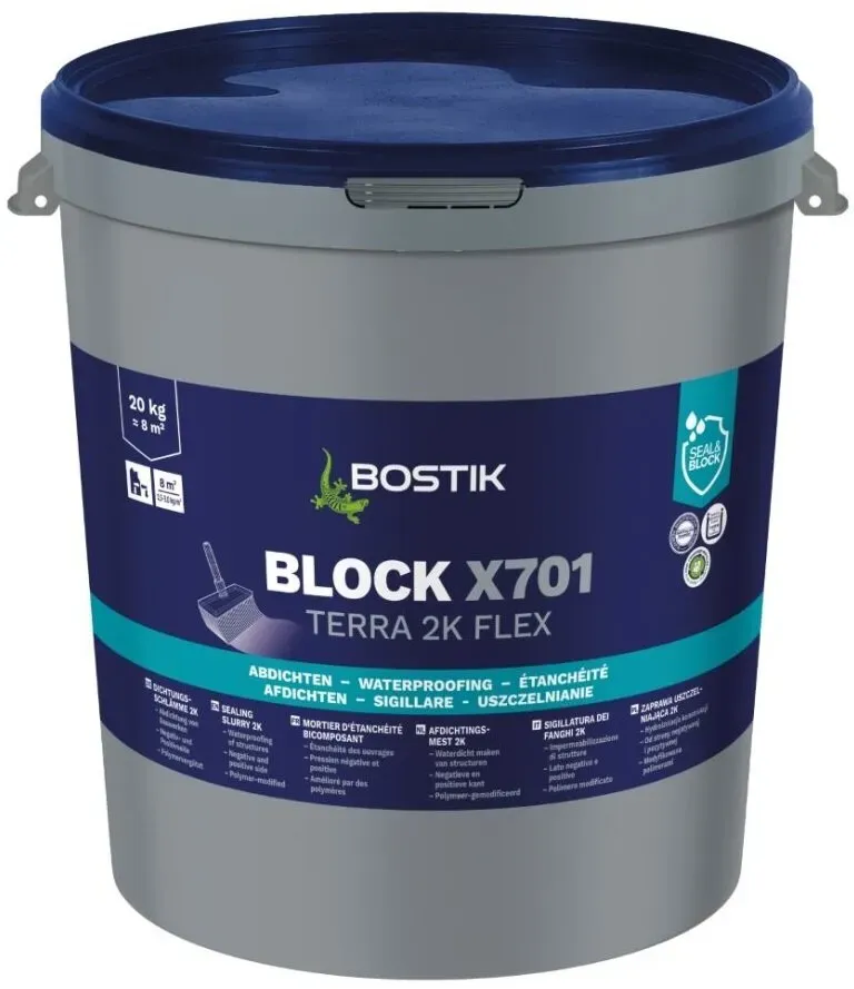 Bostik Block X701 Terra 2K Flex Bauwerksabdichtung 20kg Hohbock Teil A+B