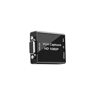 GRACETOP VGA Video Capture, 1080p30hz Videoaufnahmekarte, VGA zu USB 2.0 Aufnahme mit Mikrofoneingang, fängt das Spiel von Live und Video auf, geeignet für Windows, Linux und Android