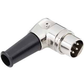 TRU Components 1578824 DIN-Rundsteckverbinder Stecker, gewinkelt Polzahl 5 Silber 1St.