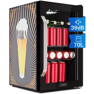 Kühlschrank Getränke Flaschen Bier Minibar 70 L Hausbar LED Edelstahl Glastür