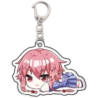 acsewater The Future Diary Keychain Cute Mirai Nikki Acrylic Key Chain Yuno Gasai Pendant Yuno Gasai Keyring Decoration Cosplay Double Layer Acrylic Clear Durable Accessories For Anime Fans - M