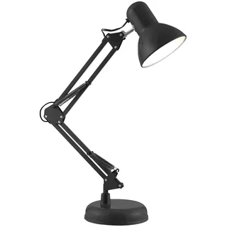 Lunartec Retro-Schreibtischlampe Schwarz