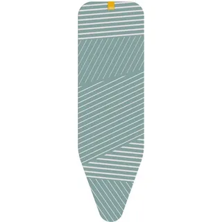 Joseph Joseph Flexa - Ersatz-Bügelbrettbezug mit Gummizug, lineares graues Muster, gepolstert mit 4 mm Schaumstoff, einfache Schnellmontage für Bretter 124 cm x 37 cm