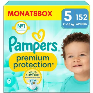 Pampers Premium Protection Gr.5 (11-16 kg) für Babys und Kleinkinder (4-18 Monate), 152 Stück