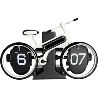 Vintage-tischuhr Mit Mechanischem Fahrradmotiv  Klappuhr-design  Pvc  20,3 X 7 X 13 Cm  2 Aaa-batterien  Rosarot, Gelb, Rot, Weiß, Blau, Grün (optional)