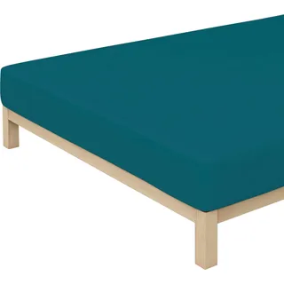 Baumwolle 180 x 200 - 200 x 220 cm petrol deep