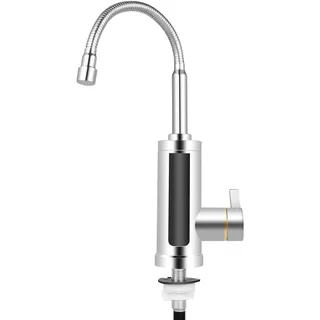 3000 W 360°Swivel Elektrische Armatur mit Durchlauferhitzer Beheizbarer, Elektrischer Küchenarmatur Sofortiger Warmwasserbereiter, für Garten Bad Wohwagen Camping Küche