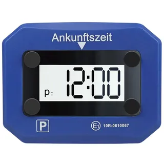 Digitale Parkuhr von LogiLink, geprüft durch KBA, mit automatischer Aktivierung, 24-Stunden-, Datum und Uhrzeit-Anzeige, SOS-Licht, Blau