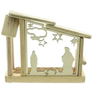 Frank Flechtwaren LED-Krippe 'Heilige Familie' FF-511037