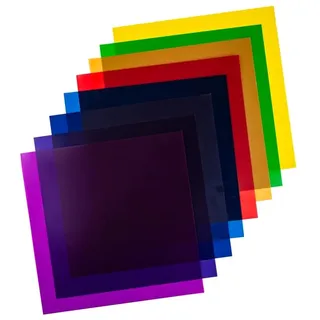 Caruba Universal Color Gel Set 30x30 - Wechsellicht mit 8 Stück. sortiert) 30x30cm