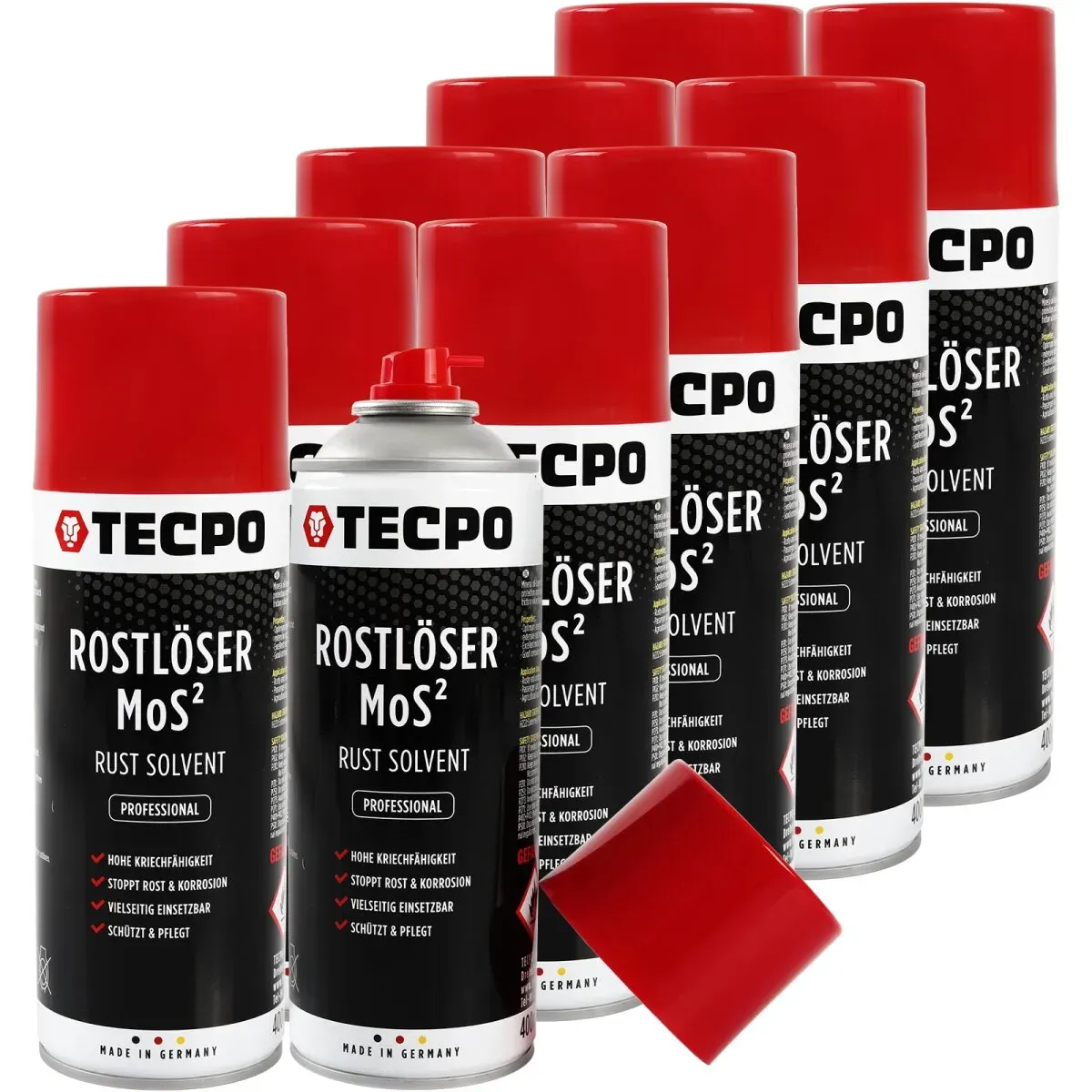 10x TECPO Rostlöser MoS2 Rostschutz Kriechöl Korrosionsschutz...