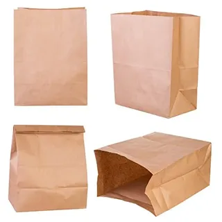 500 Lunchtüten 26+17x35cm 70g XL Fastfoodtüten Blockbodenbeutel Lunchtüte Doggybag Papier Bodenbeutel braun - inkl. VerpG in D