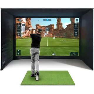 SimSpace Unisex-Adult Golf-Simulator-Gehäuse, Schwarz, 4 x 2.5 x 1.5m (13'2 x 8'2 x 4'11ft)