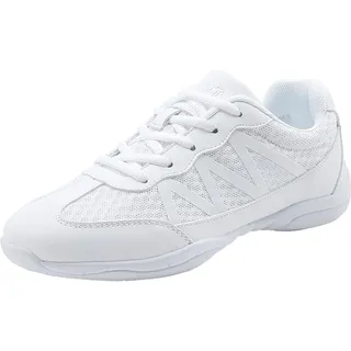 Weiß Cheerleading Schuhe Mädchen Cheer Schuhe Damen Tanzschuhe Yoga Fitness Gymnastik Training Schuhe 37 - 37 EU