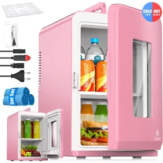Kesser 2in1 Mini Kühlschrank 15 l 0 mm hoch Rosa