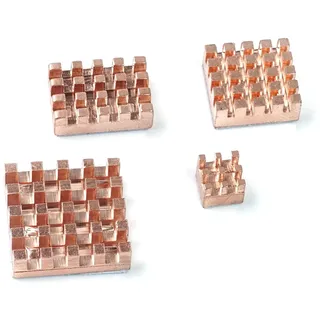4 teiliges Kühlkörper Set für Raspberry Pi 5, Kupfer