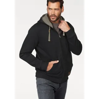 MAN'S WORLD Kapuzensweatjacke in schwarz, | Gr. XXL (60/62), 264128-XXL