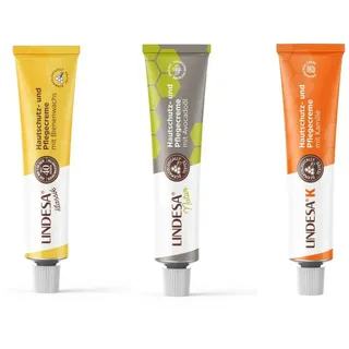 Lindesa Handcreme TESTPAKET: 1 x Klassik, 1 x Natur + 1 x Lindesa K