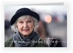70. Geburtstag Einladung mit eigenen Fotos gestalten im Design "Herzliche Einladung" - Musterkarte - Karten einfach online bei wunderkarten gestalten und bestellen