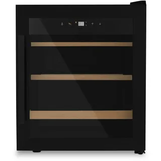 Les Petits Champs Weinkühlschrank CAVC15 / 15 Flaschen / 4°C bis 18°C / Digitales Bedienfeld / Leise / 2 Holzböden und 1 Sperrholzboden