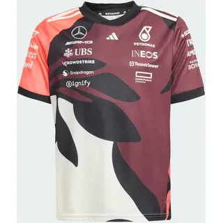Adidas Performance Mercedes AMG Petronas Formula One Team Summer Pack Fahrer Trikot Kinder JZ6209 - Aurora Ruby / Off White 140