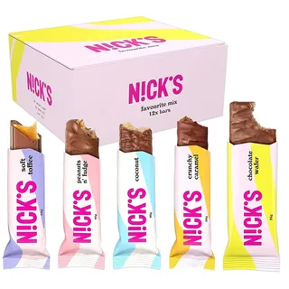 NICKS Schokolade Keto Riegel Mix Schokoriegel ohne Zucker* ABNEHMEN glutenfrei