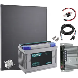 Solaranlage 200W Premium-Set AGM - MEDIUM