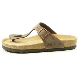 ROHDE Damen Zehentrenner Pantolette Komfortweite G Fußbett gepolstert Alba 5628, Größe:43 EU,