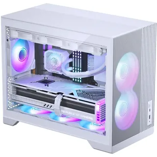 PHANTEKS XT M3 PC-Gehäuse, Mini-Gehäuse, mATX, Tempered Glass - weiss (mATX, Mini-ITX), PC Gehäuse, Weiss