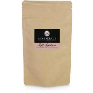 Ankerkraut Pfeffer Symphonie, Pfeffer zum Kochen und Grillen, bunte Mischung aus schwarzem, grünem, weißem Pfeffer, Rosa Beeren und Piment, 150g im aromadichten Beutel