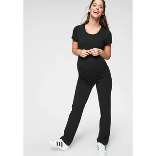 Umstands-Set NEUN MONATE "2tlg. Set T-Shirt + Leggings für Schwangerschaft und Stillzeit", Damen, Gr. 40/42, schwarz, Jersey, Obermaterial: 95% Baumwolle, 5% Elasthan, unifarben, modisch, KOB Set-Artikel, T-Shirt und Leggings einzeln tragbar