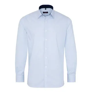 Eterna Langarmhemd 8992, Eterna Langarm Hemd Modern Fit Streifen Twill blau 42
