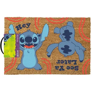 Pyramid Europe GmbH LILO & STITCH Fussmatte (Hey See Ya Later Design) Kokos-Türmatte, für Außen und Innen 40cm x 60cm - Offizielles Lizenzprodukt