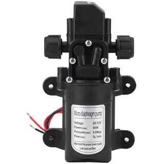 KSTE Pumpe Selbstansaugend 12V, Pumpe DC 12V, Hochdruck Selbstansaugende Wasserpumpe for Autowaschanlagen, Wohnhaus, Reinigung, Gartenbewässerung oder Sprühen