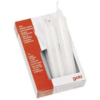 GoKi Geburtstagskerzen-Set weiß (10St)