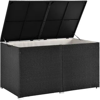 Juskys Auflagenbox Ikaria 145 x 79,5 x 82,5 cm Schwarz