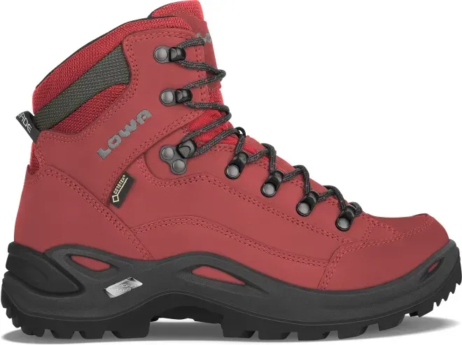 Lowa Wanderschuhe Renegade Mid GTX (All-Terrain, Nubukleder, wasserdicht) chilirot Damen (Gr. 37)