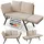 240 x 60 x 90 cm Creme/Sand