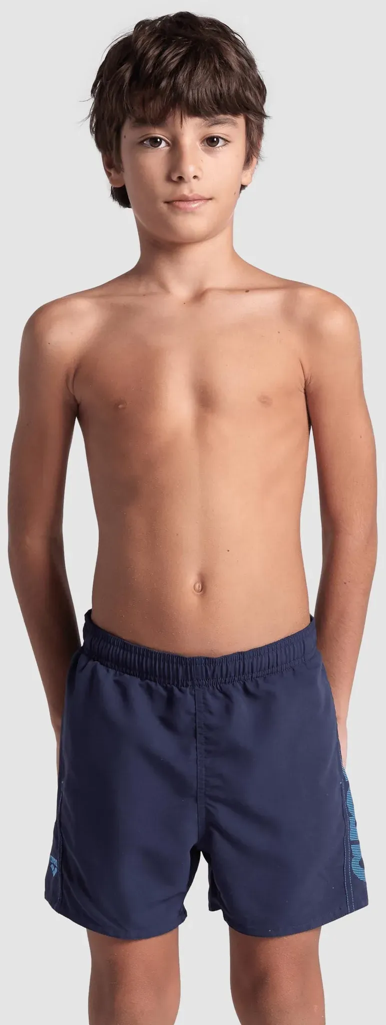 Badeshorts Jungen Fundamentals Logo - Navy-turquoise - 152