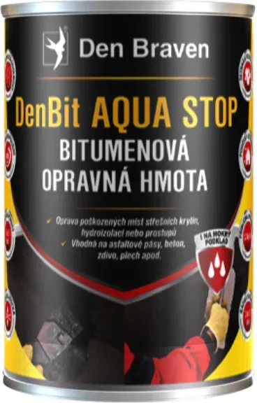 Bitumen-Reparaturmasse | DenBit Aqua Stop, 3 kg, schwarz