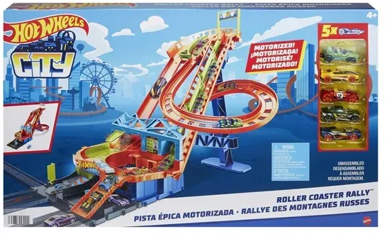 City Roller Coaster Rally with 5 Cars