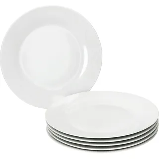 Mambocat 6er Set Tommy Kuchenteller weiß Porzellan 6 Personen Dessertteller