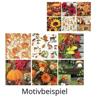 Idena Serviette Herbstmotive 33x33cm sortiert